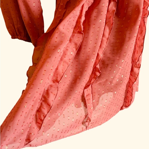 Lauren Conrad Coral Ruffle Blouse - Picture 2 of 6